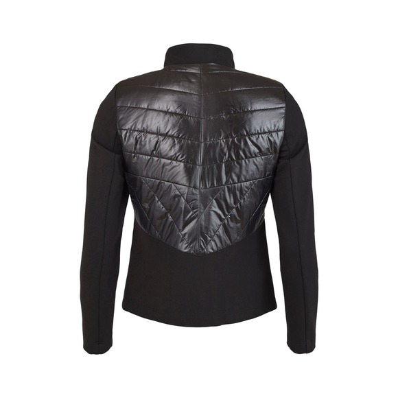 Women's Black Puffer Jacket Size 8 I'CONA Comfy Athleisure Zipper Stylish NWT - Picture 3 of 3